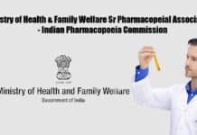 Ministry of Health & Family Welfare Sr Pharmacopeial Associate Job - Indian Pharmacopoeia Commission