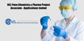 NCL Pune Chemistry & Pharma Project Associate - Applications Invited