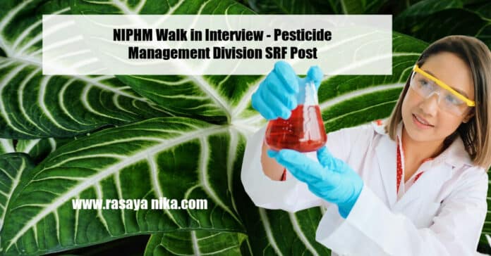 NIPHM Walk in Interview - Pesticide Management Division SRF Post