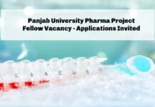 Panjab University Pharma Project Fellow Vacancy - Applications Invited