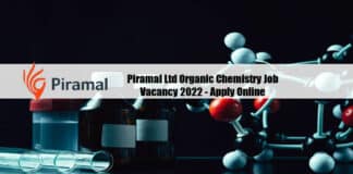Piramal Ltd Organic Chemistry Job Vacancy 2022 - Apply Online