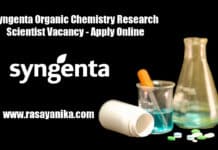 Syngenta Organic Chemistry Research Scientist Vacancy - Apply Online