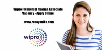 Wipro Freshers B Pharma Associate Vacancy - Apply Online