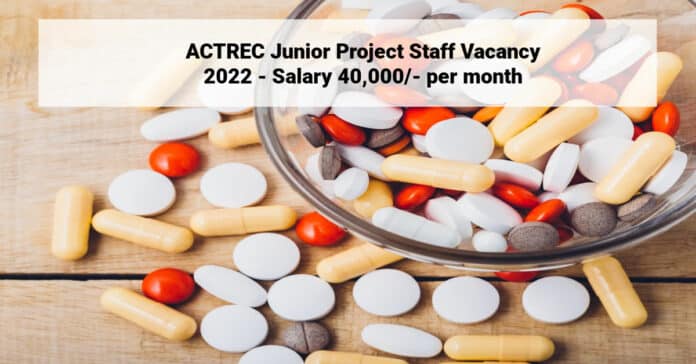 ACTREC Junior Project Staff Vacancy 2022 - Salary 40,000_- per month ACTREC Junior Project Staff Vacancy 2022 - Salary 40,000/- per month