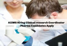 AIIMS Hiring Clinical research Coordinator - Pharma Candidates Apply