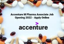 Accenture M Pharma Associate Job Opening 2022 - Apply Online