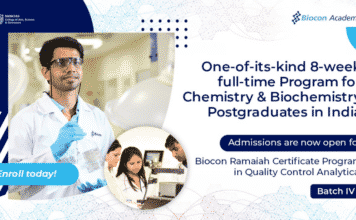 Biocon Ramaiah Certificate Program in Quality Control Analytical – Batch IV – Admissions Open Biocon Ramaiah Certificate Program in Quality Control Analytical - Batch IV – Admissions Open