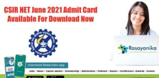 CSIR-NET June 2021 Admit Card Download - CSIR NET Admit Card