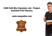 CSIR CLRI BSc Chemistry Job - Project Assistant Post Vacancy