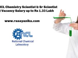 CSIR NCL Chemistry Scientist & Sr Scientist Post Vacancy Salary up to Rs 1.33 Lakh