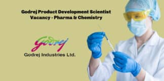 Godrej Product Development Scientist Vacancy - Pharma & Chemistry