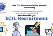 Govt ECIL Chemistry Scientific Assistant