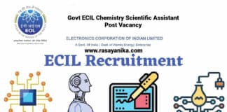 Govt ECIL Chemistry Scientific Assistant