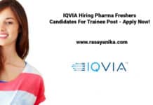 IQVIA Hiring Pharma Freshers Candidates For Trainee Post - Apply Now!