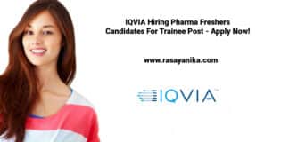IQVIA Hiring Pharma Freshers Candidates For Trainee Post - Apply Now!