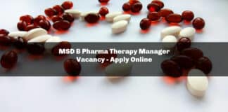 MSD B Pharma Therapy Manager Vacancy - Apply Online