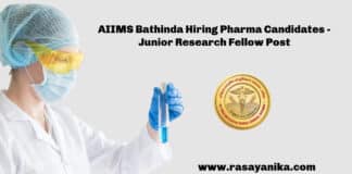 AIIMS Bathinda Hiring Pharma Candidates - Junior Research Fellow Post