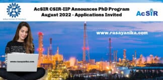 AcSIR CSIR-IIP Announces PhD Program August 2022 - Applications Invited