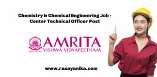 Amrita Vishwa Vidyapeetham Chemistry Job - Center Technical Officer Post