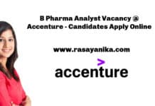 B Pharma Analyst Vacancy @ Accenture - Candidates Apply Online