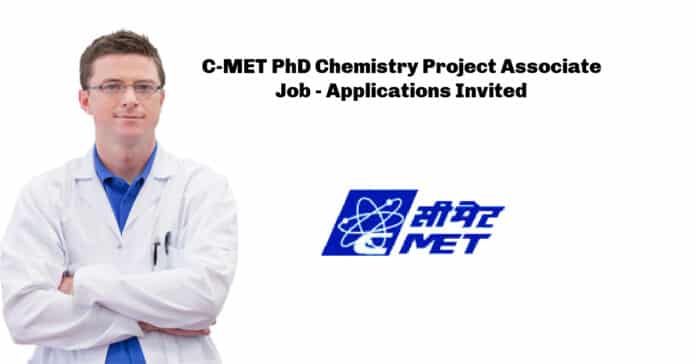 C-MET PhD Chemistry Project Associate Job - Applications Invited