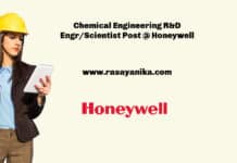 Chemical Engineering R&D Engr/Scientist Post @ Honeywell