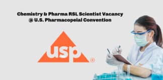 Chemistry & Pharma RSL Scientist Vacancy @ U.S. Pharmacopeial Convention