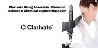 Clarivate Hiring Associate - Chemical Science & Chemical Engineering Apply