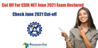 CSIR-NET 2021 Cut Off - June 2021 Cut Off Declared