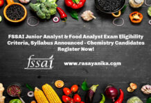 FSSAI Junior Analyst & Food Analyst Exam Eligibility Criteria, Syllabus Announced - Chemistry Candidates Register Now!