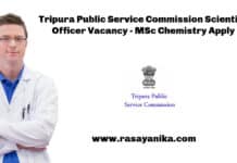 Govt TPSC Scientific Officer Vacancy 2022 - MSc Chemistry Candidates Apply