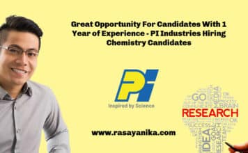 Great Opportunity For Candidates With 1 Year of Experience – PI Industries Hiring Chemistry Candidates Great Opportunity For Candidates With 1 Year of Experience - PI Industries Hiring Chemistry Candidates