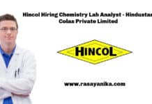 Hincol Hiring Chemistry Lab Analyst - Hindustan Colas Private Limited