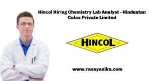Hincol Hiring Chemistry Lab Analyst - Hindustan Colas Private Limited