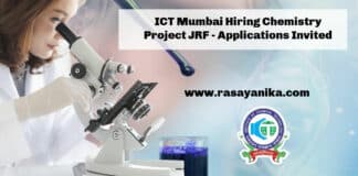 ICT Mumbai Hiring Chemistry Project JRF - Applications Invited