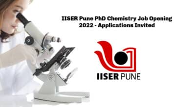 IISER Pune PhD Chemistry Job Opening 2022 – Applications Invited IISER Pune PhD Chemistry Job Opening 2022 - Applications Invited