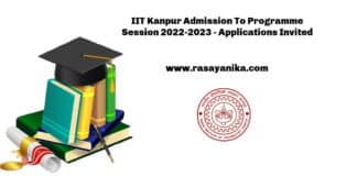 IIT Kanpur Admission To Programme Session 2022-2023 - Applications Invited