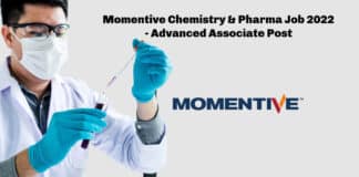 Momentive Chemistry & Pharma Job 2022 - Advanced Associate Post