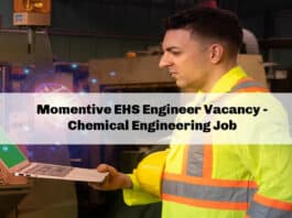 Momentive EHS Engineer Vacancy - Chemical Engineering Job