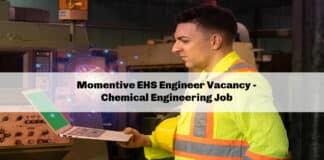 Momentive EHS Engineer Vacancy - Chemical Engineering Job