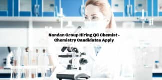 Nandan Group Hiring QC Chemist - Chemistry Candidates Apply