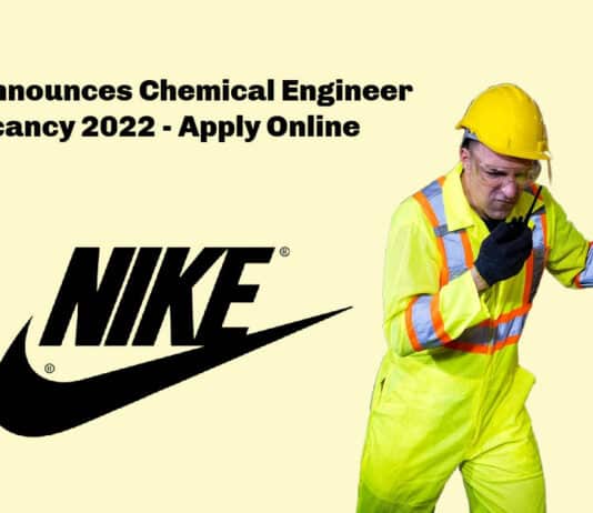 Nike Announces Chemical Engineer Vacancy 2022 - Apply Online