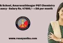 PGT Chemistry Vacancy 2022 - Salary Rs. 47600/- + DA per month