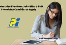 PI Industries Freshers Job - MSc & PhD Chemistry Candidates Apply