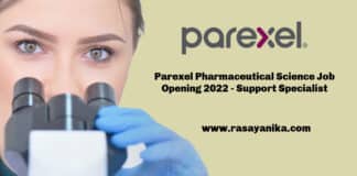 Parexel Pharmaceutical Science Job Opening 2022 - Support Specialist