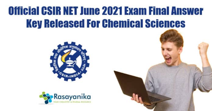 CSIR NET Final Answer Key For June 2021 Exam - Download PDF