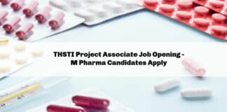 THSTI Project Associate Job Opening - M Pharma Candidates Apply