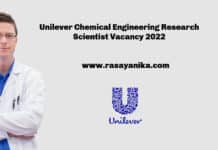 Unilever Chemical Engineering Research Scientist Vacancy 2022