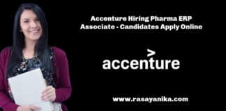 Accenture Hiring Pharma ERP Associate - Candidates Apply Online