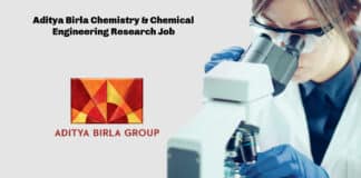 Aditya Birla Chemistry & Chemical Engineering Research Job Opening